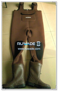 Plain color neoprene chest fishing wader -005