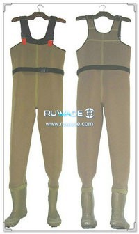 Plain color neoprene chest wader -034