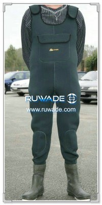 Plain color neoprene chest fishing wader -063