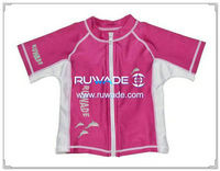 UV50   Kinder Kurzarm rash Guard mit Frontreißverschluss -139