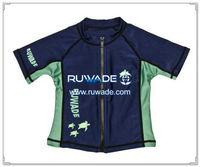 UV50   Kinder Kurzarm rash Guard mit Frontreißverschluss -140