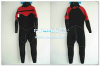 Hooded chest zip full suit -001